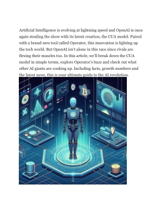 OpenAI’s New CUA Model and Operator AI