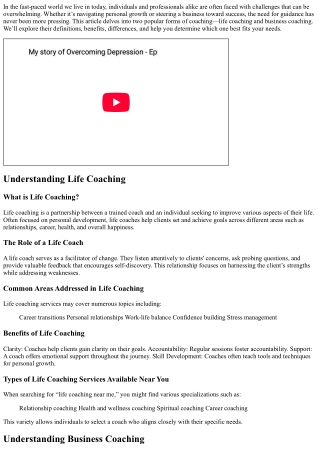 Life Coaching vs. Business Coaching: Which One Do You Need?