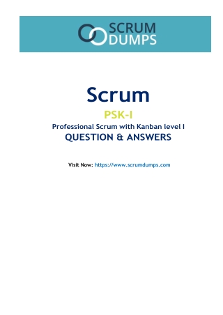 PSK-I Exam Dumps Your Shortcut to Expert-Level Scrum Mastery