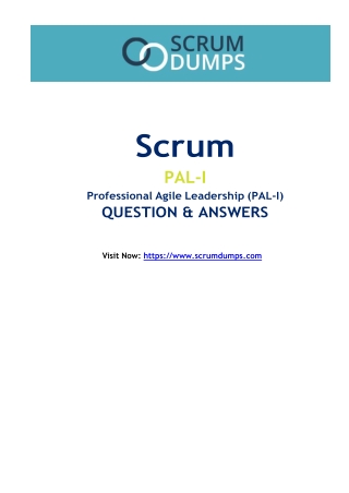 PAL-I Exam Dumps Your Shortcut to Expert-Level Scrum Mastery