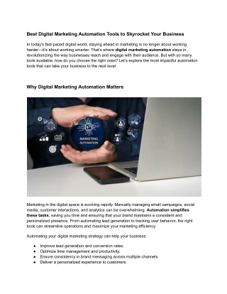 Best Digital Marketing Automation Tools to Skyrocket Your Business