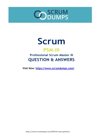 PSM-III Exam Dumps Gear Up for Scrum Excellence and Certification