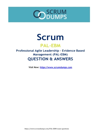 PAL-EBM Exam Dumps Gear Up for Scrum Excellence and Certification