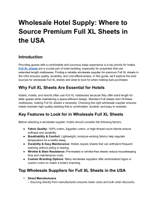 Wholesale Hotel Supply_ Where to Source Premium Full XL Sheets in the USA