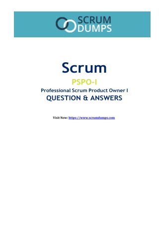 PSPO-I Exam Dumps Prepare to Win with Real Exam Based Practice