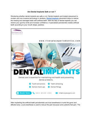 Are Dental Implants Safe or not ?