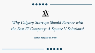 Why Calgary Startups Should Partner with the Best IT Company A Square V Solutions