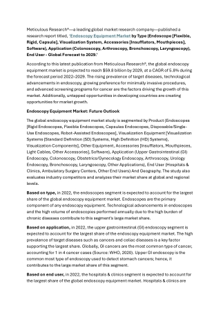 Endoscopy Equipment Market