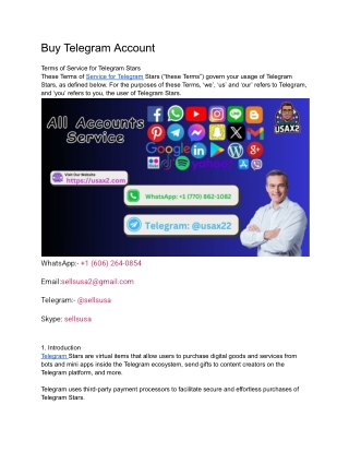 Buy Telegram Account