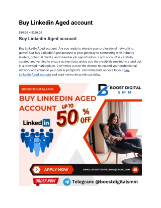 Top 5 Best Place to Buy Linkedin Aged account USA