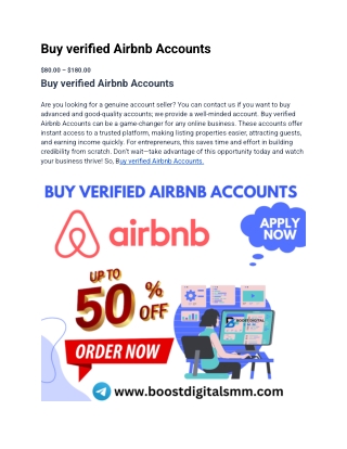 Where can I Buy verified Airbnb Accounts online in 2025 -26 -27 ?