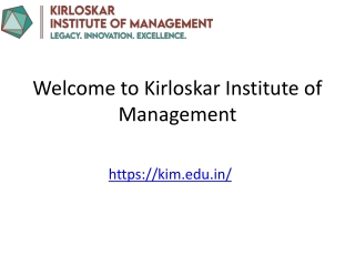 Kirloskar Institute of Management: Elevate Your Career with the Best PGDM Progra