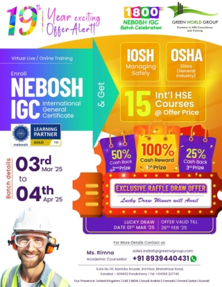 NEBOSH IGC COURSE IN TRIVANDRUM
