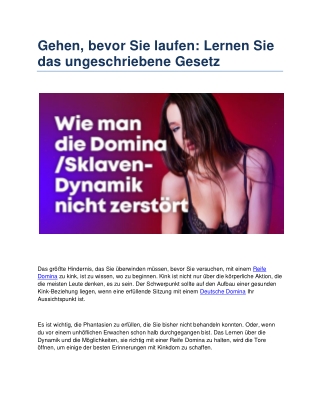 Gehen, bevor Sie laufen: Lernen Sie das ungeschriebene Gesetz
