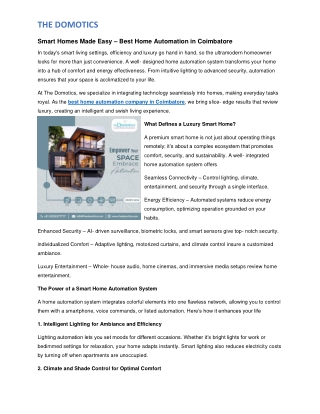 Smart Homes Made Easy
