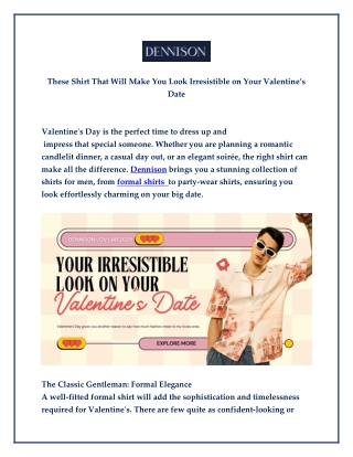 These Shirt That Will Make You Look Irresistible on Your Valentine’s Date