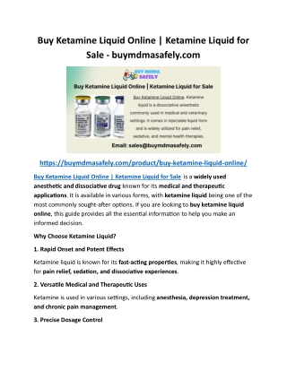 Buy Ketamine Liquid Online Ketamine Liquid for Sale - buymdmasafely