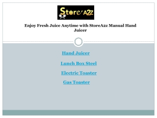 Enjoy Fresh Juice Anytime with StoreA2z Manual Hand Juicer