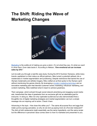 The Shift_ Riding the Wave of Marketing Changes