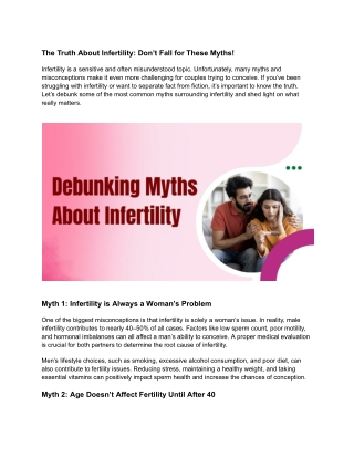 The Truth About Infertility_ Don’t Fall for These Myths
