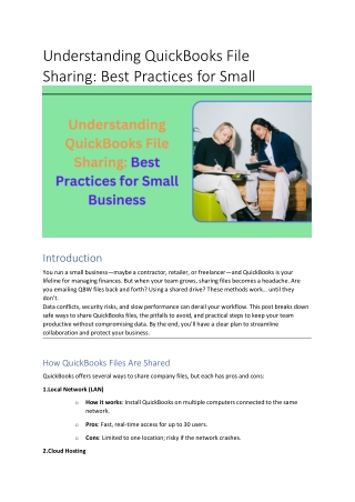 Understanding QuickBooks File Sharing: Best Practices for Small Business