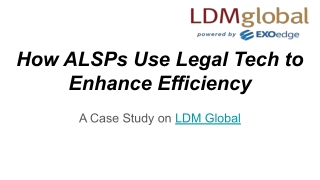 How ALSPs Use Legal Tech to Enhance Efficiency