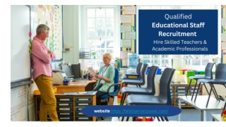Educational Staff Recruitment From Pakistan
