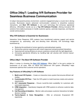 Office 24by7 Leading IVR Software Provider for Seamless Business Communication.docx  Google Docs