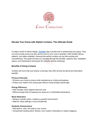 Elevate Your Home with Stylish Curtains_ The Ultimate Guide