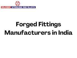 Forged Fittings Manufacturers in India
