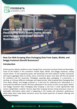 Web Scraping Glass Packaging Data From Zepto, Blinkit, and Swiggy Instamart