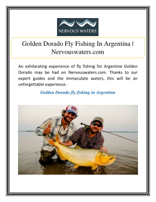 Golden Dorado Fly Fishing In Argentina | Nervouswaters.com