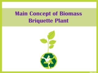 Concept Of Biomass Briquette Plant