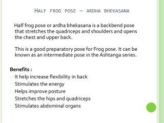 How To Do A Half Frog Pose