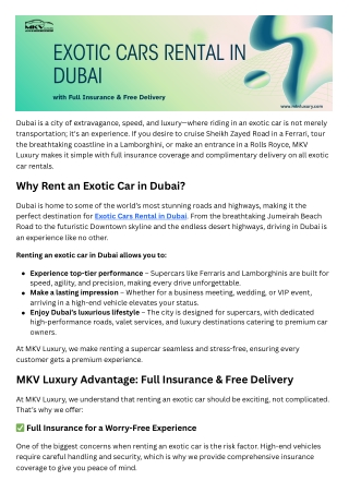 Luxury & Exotic Car Rental Dubai – Drive a Ferrari, Lambo & More