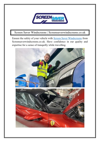 Screen Saver Windscreens  Screensaverwindscreens.co.uk