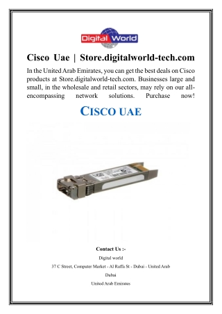 Cisco Uae  Store.digitalworld-tech.com