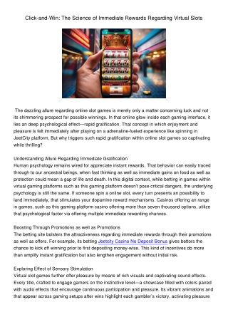 Click-and-WinTheScienceofImmediateRewardsRegardingVirtualSlots