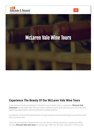 McLaren Vale Wine Tours