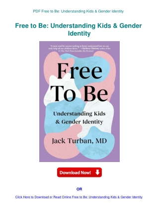 PDF Free to Be Understanding Kids & Gender Identity