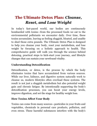 The Ultimate Detox Plan_ Cleanse, Reset, and Lose Weight