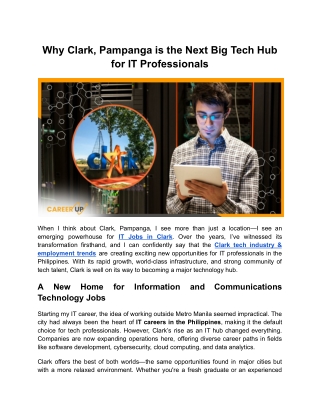 Why Clark, Pampanga is the Next Big Tech Hub for IT Professionals