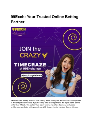 99Exch_ Your Trusted Online Betting Partner