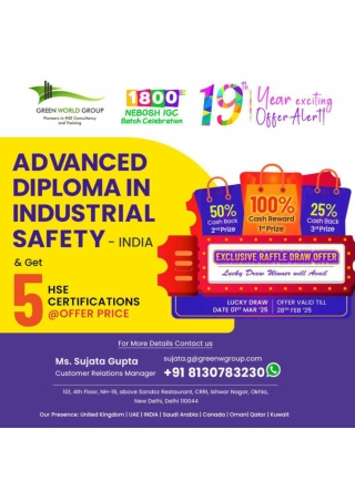 ADVANCED DIPLOMA IN INDUSTRIAL SAFETY COURSE IN DELHI