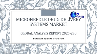 Microneedle Drug Delivery Systems Market: Scope in the Healthcare Industry, Expl