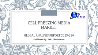 Cell Freezing Media Market : Global Industry Analysis and Forecast 2024-2030