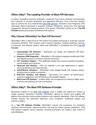 Office 24by7 The Leading Provider of Best IVR Services.docx  Google Docs