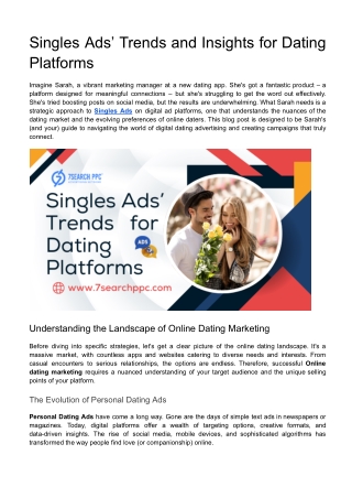 Singles Ads’ Trends and Insights for Dating Platforms