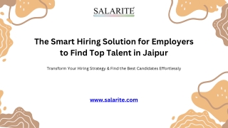 The Smart Hiring Solution for Employers to Find Top Talent in Jaipur