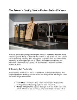 the-role-of-a-quality-sink-in-modern-dallas-kitchens